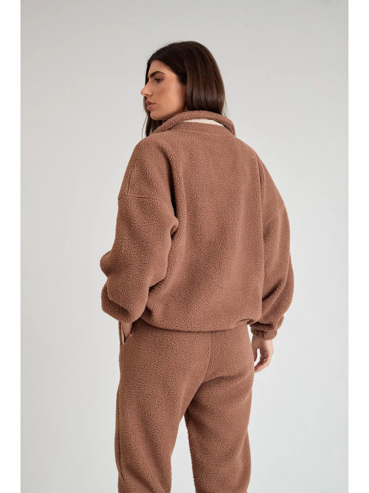 Teddy Fleece Jacket - Latte