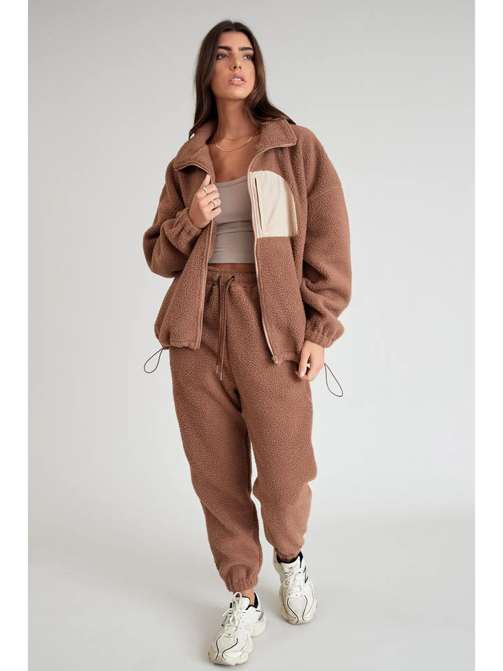 Teddy Fleece Jacket - Latte