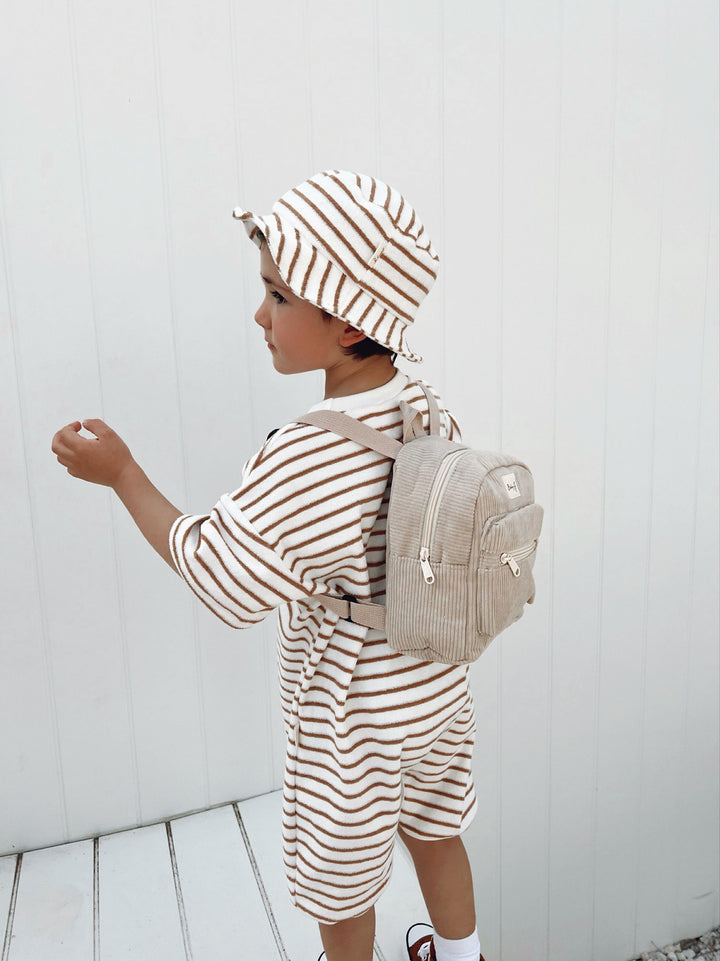 Roomy romper - Caramel Stripes- Bobby G