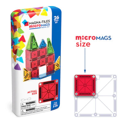 MAGNA-TILES - MICROMAGS TRAVEL SET - 26 PIECE SET