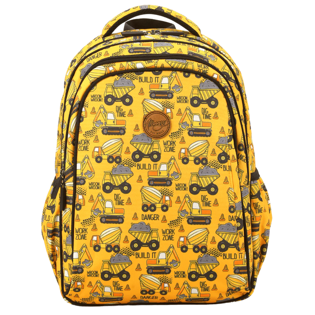 CONSTRUCTION MIDSIZE KIDS BACKPACK- Alimasy