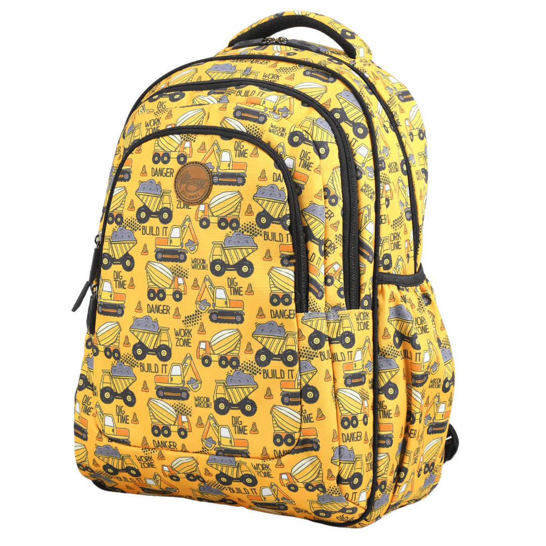 CONSTRUCTION LARGE SCHOOL BACKPACK - Alimasy