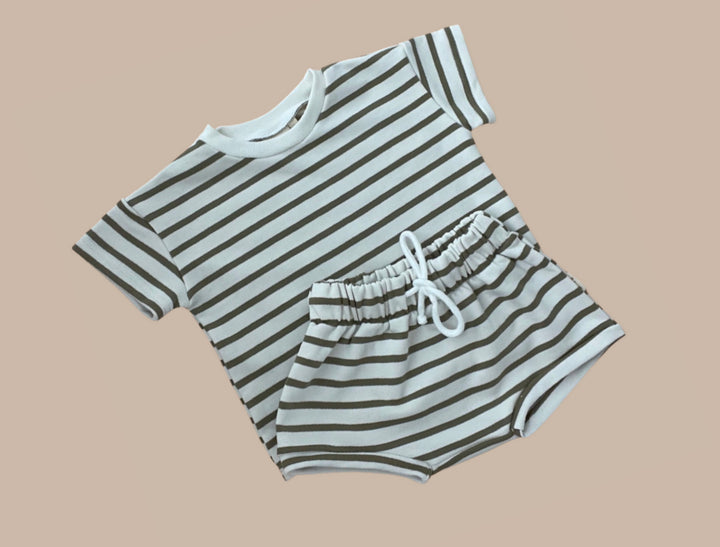 Green Stripe Box Tee- Bobby G