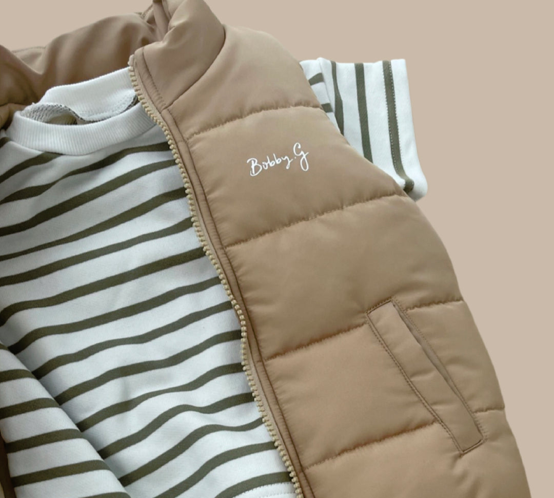 Green Stripe Box Tee- Bobby G