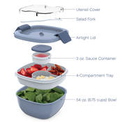 BENTGO ALL­IN­ONE SALAD CONTAINER - SLATE
