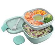 BENTGO ALL­IN­ONE SALAD CONTAINER ­ AQUA