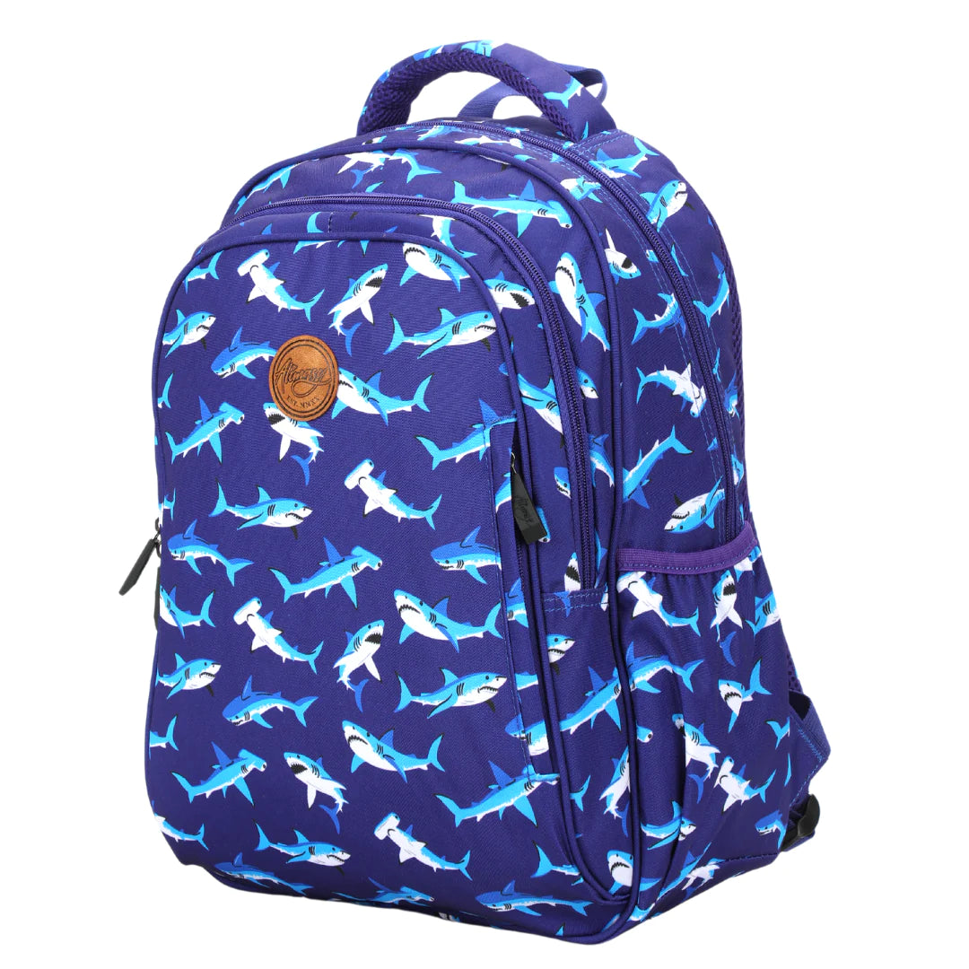 SHARKS MIDSIZE KIDS BACKPACK - Alimasy