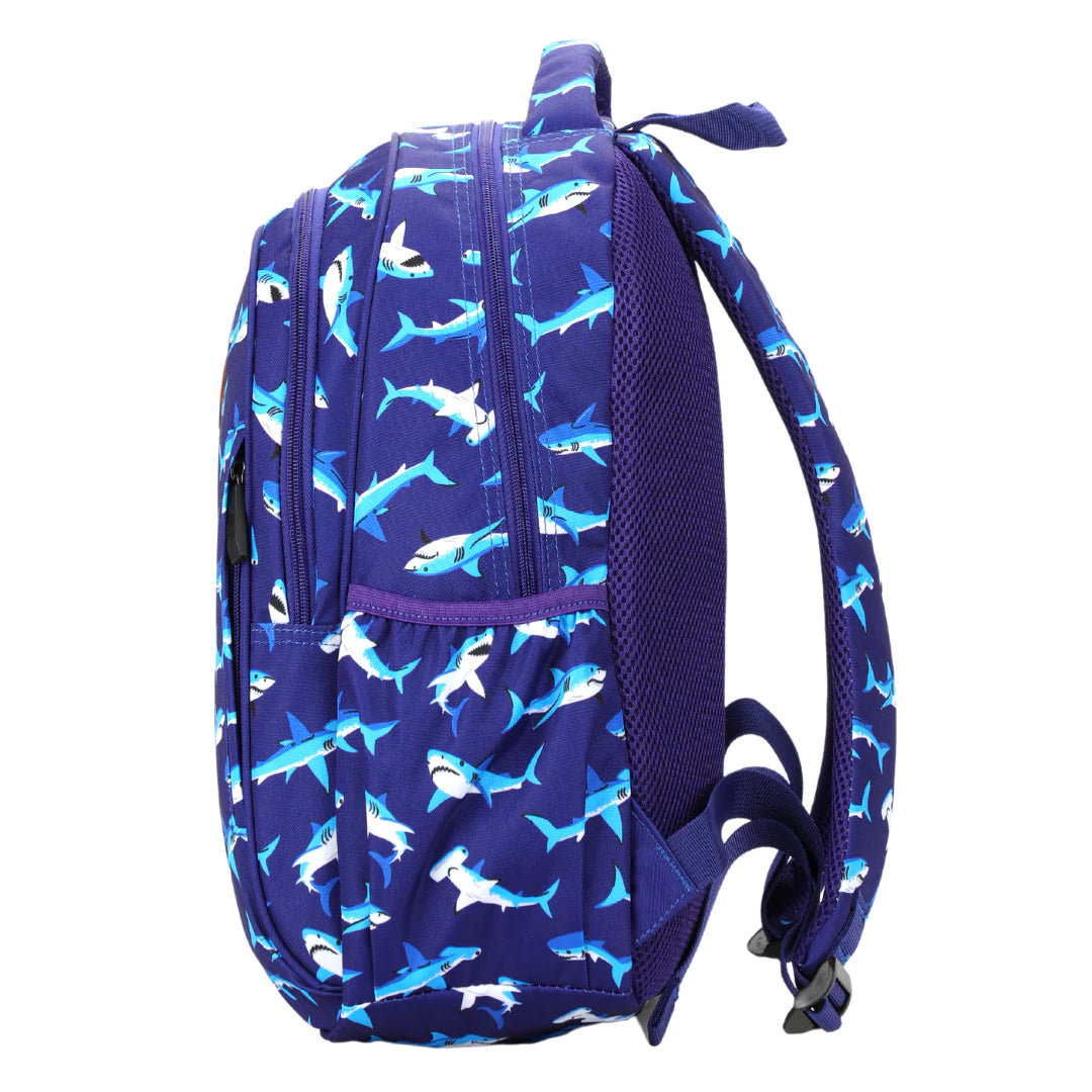 SHARKS MIDSIZE KIDS BACKPACK - Alimasy