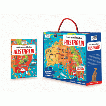 Sassi Travel, Learn and Explore - Puzzle and Book Set - Australia, 210 pcs