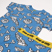 Band of Boys Summer PJ Set Food Fight Blue