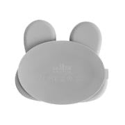 Bunny Stickie Plate Grey We Might Be Tiny
