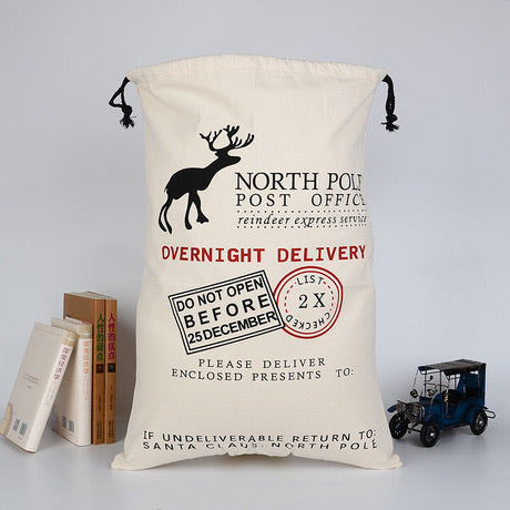 Overnight Delivery Stamp Santa Sack personalised