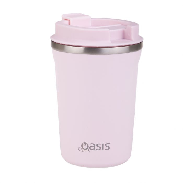 Pink Stainless Steel Double Wall Insulated Travel Cup 380ml