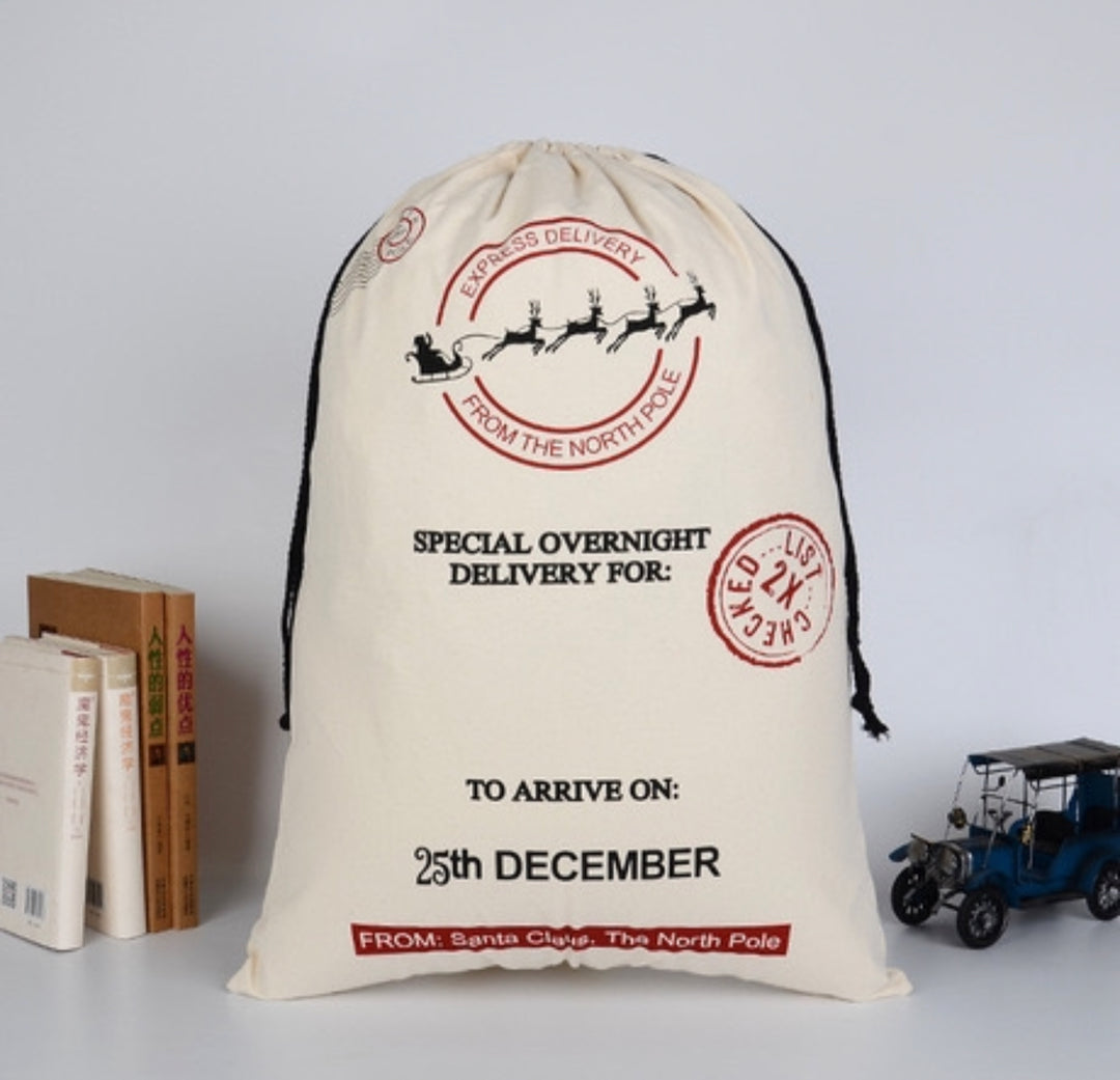 Express delivery from the North Pole Santa Sack personalised