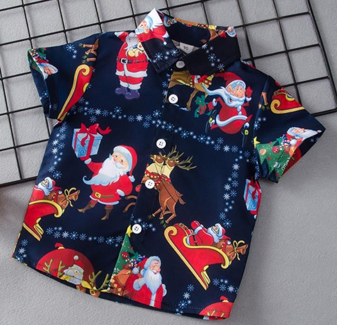 Santa Button Up Shirt