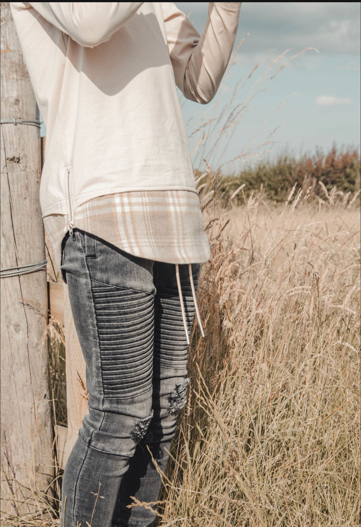 Plaid Hem Tee Beau Bella