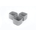 Bento cups square grey