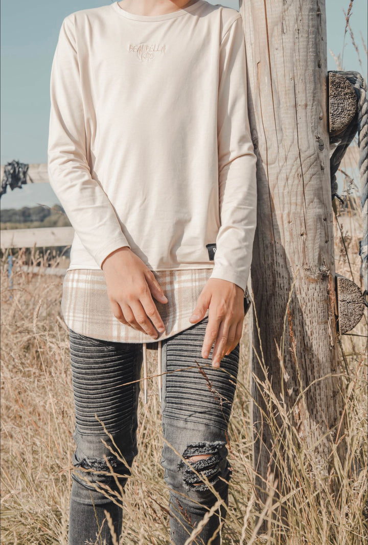 Plaid Hem Tee Beau Bella