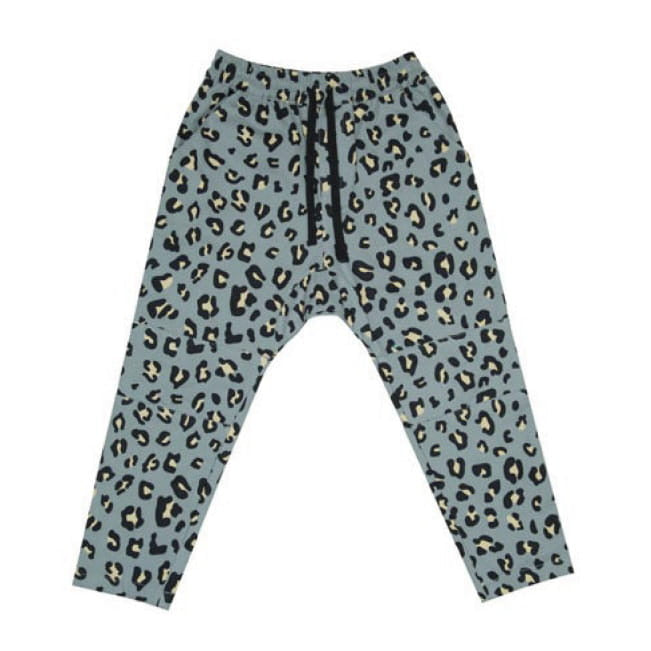 Grey Leopard Low Crotch Zuttion track pants