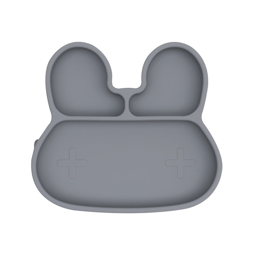 Bunny Stickie Plate Grey We Might Be Tiny