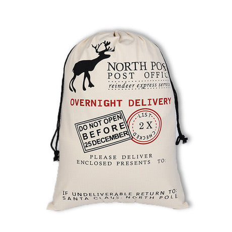 Overnight Delivery Stamp Santa Sack personalised