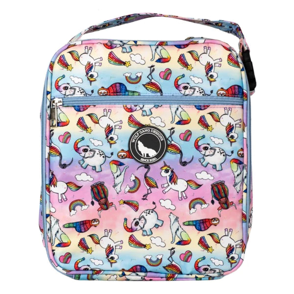 Born to Sparkle- Artic Wolf Large Insulated Lunch Bag
