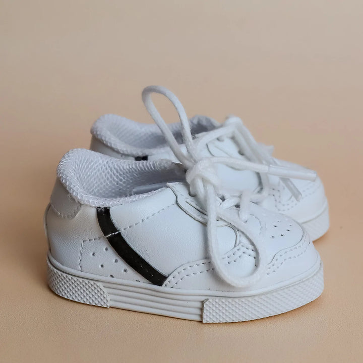 tiny tootsies casual stripe sneakers - black stripe
