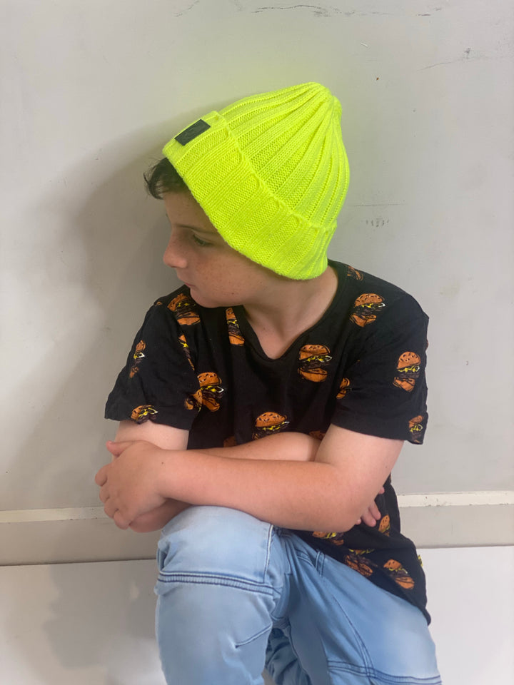 Neon Yellow Jelly Tot Beanie