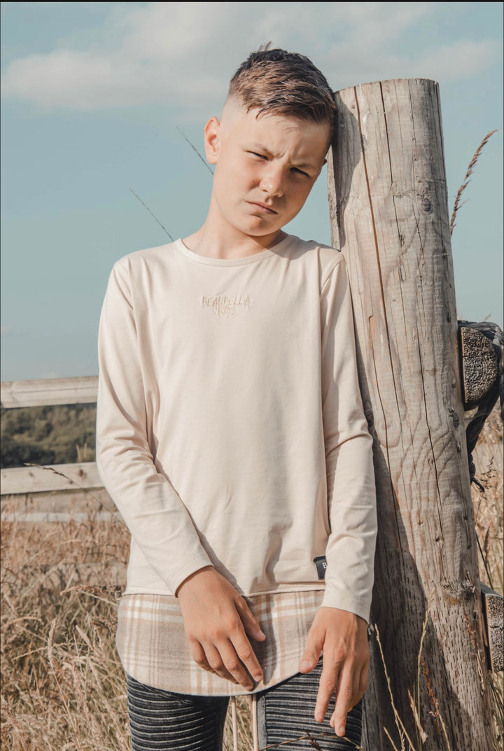 Plaid Hem Tee Beau Bella