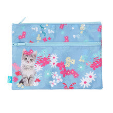A4 Twin Zip Pencil Case - Miss Meow