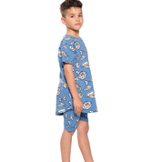 Band of Boys Summer PJ Set Food Fight Blue