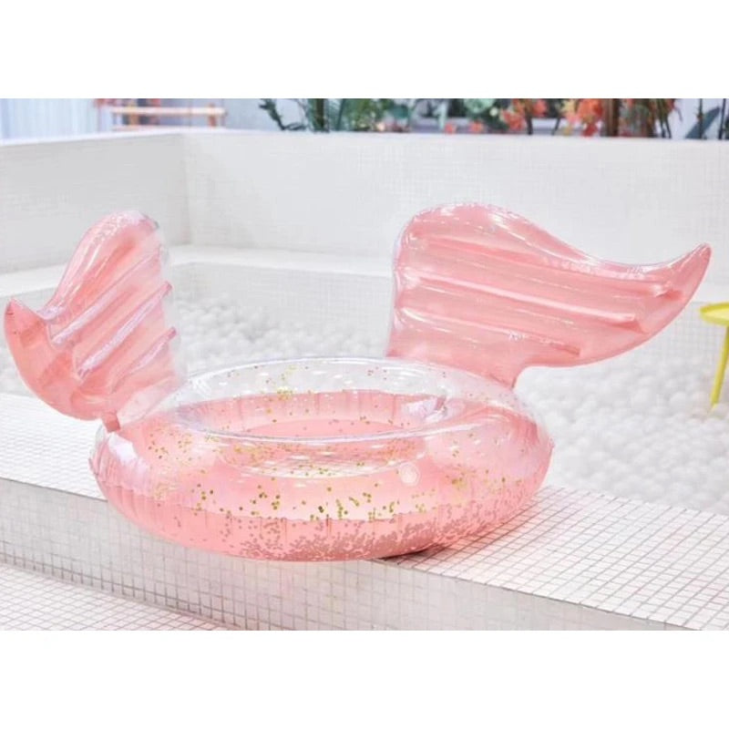 Angel Wings Glitter Inflatable Pool Tube