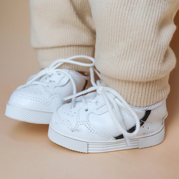 tiny tootsies casual stripe sneakers - black stripe