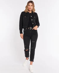 Suzi Distressed Washed Black