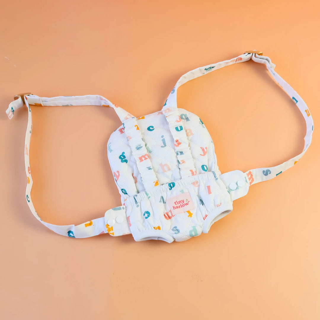 Tiny Harlow Doll's Baby Carrier - Alphabet