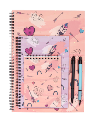 Stationery Set - Hearts and Arrows
