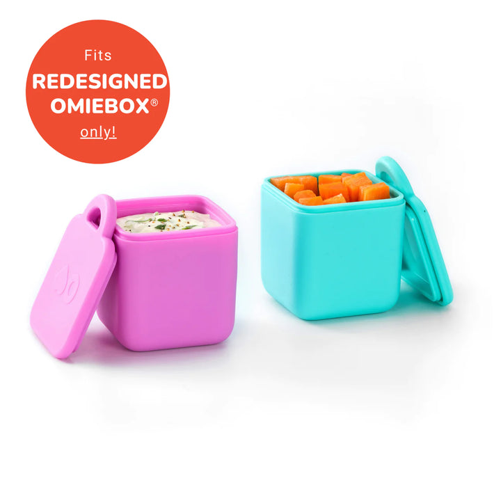 OMIEDIP SILICONE DIP CONTAINERS SET 2 (PINK/TEAL)