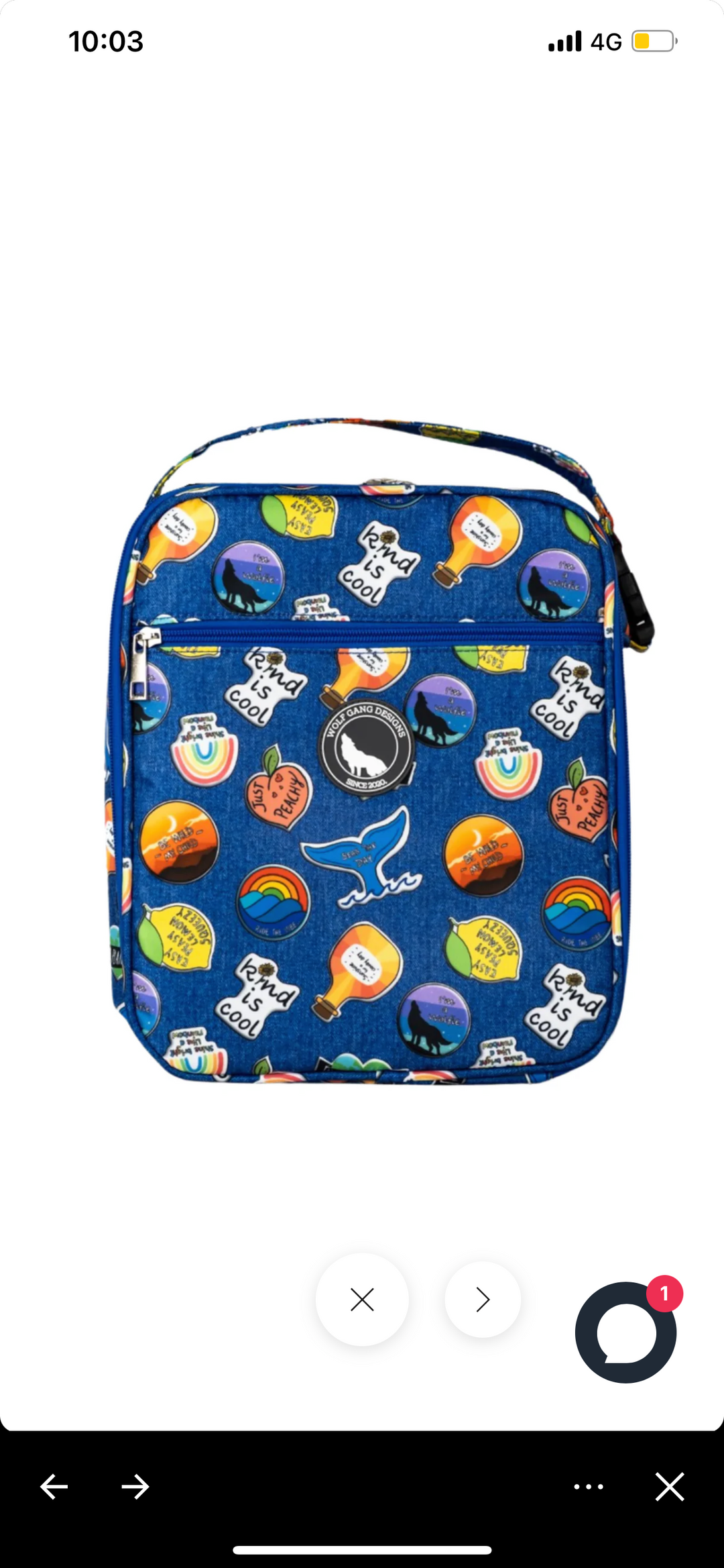 Patchphrase-  Artic Wolf Large Insulated Lunch Bag