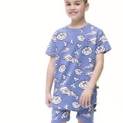 Band of Boys Summer PJ Set Food Fight Blue