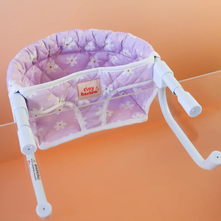 tiny harlow doll's high chair seat spring/summer 23 - lilac daisy