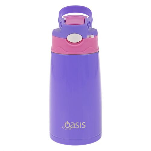 OASIS KID'S STAINLESS STEEL INSULATED DRINK BOTTLE 350ML - PURPLE/PINK