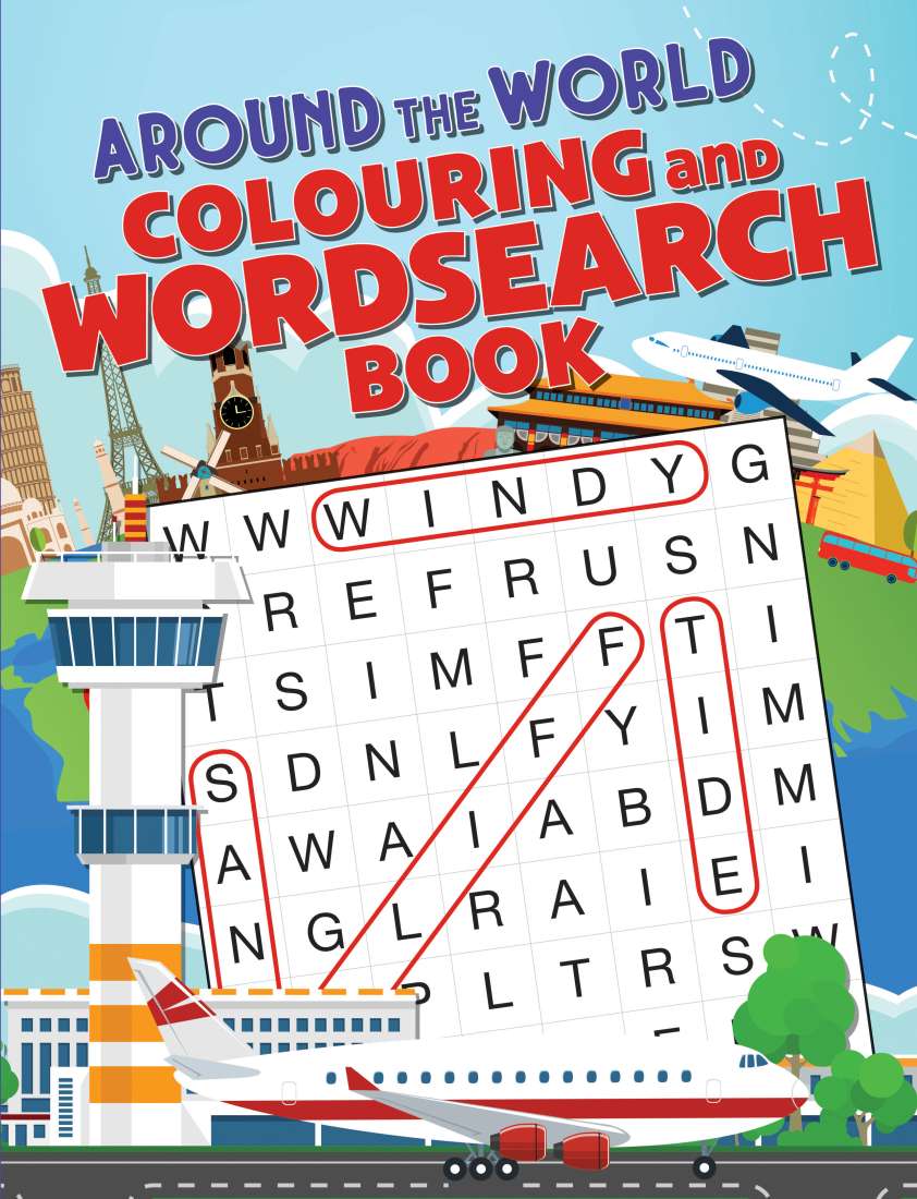 AROUND THE WORLD COLOURING AND WORD SEARCH BOOK