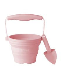 Scrunch Seedling Pot + Trowels - Dusty Rose