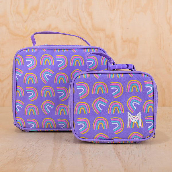 MontiiCo Large Insulated Lunch Bag Rainbows