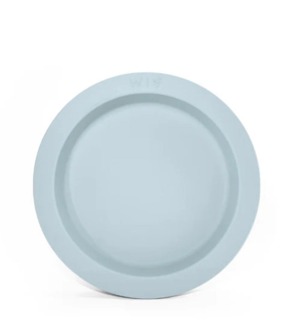 Fancy Silicone Dinner Plate- Duck Egg