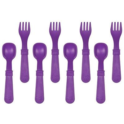 Re-Play Fork and Spoon (1 of each) - Amethyst