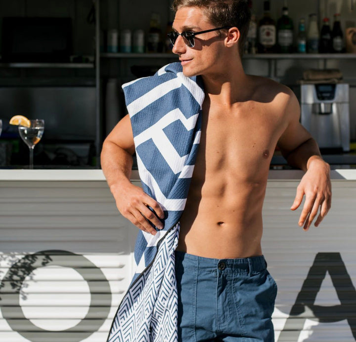 The Surfers Navy Beach Towel