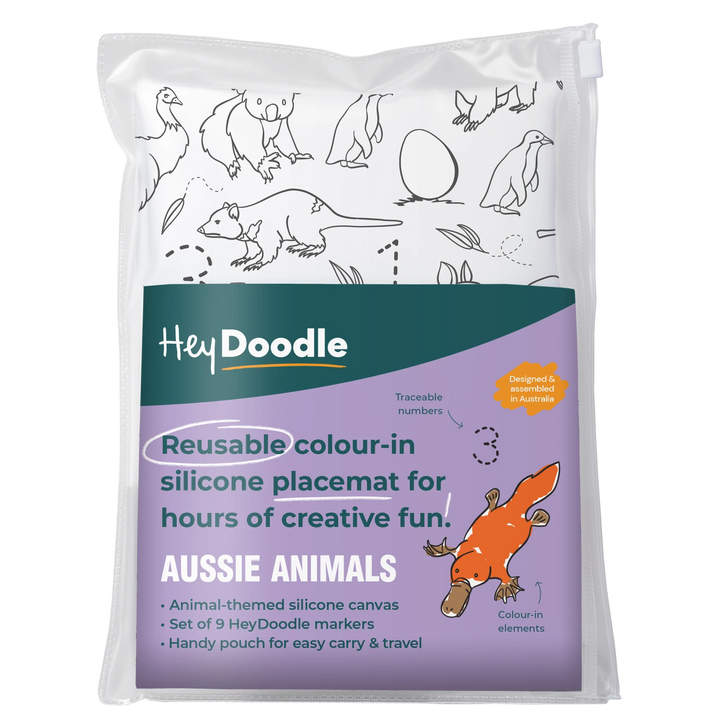 123 Aussie Animals Hey Doodle Mat
