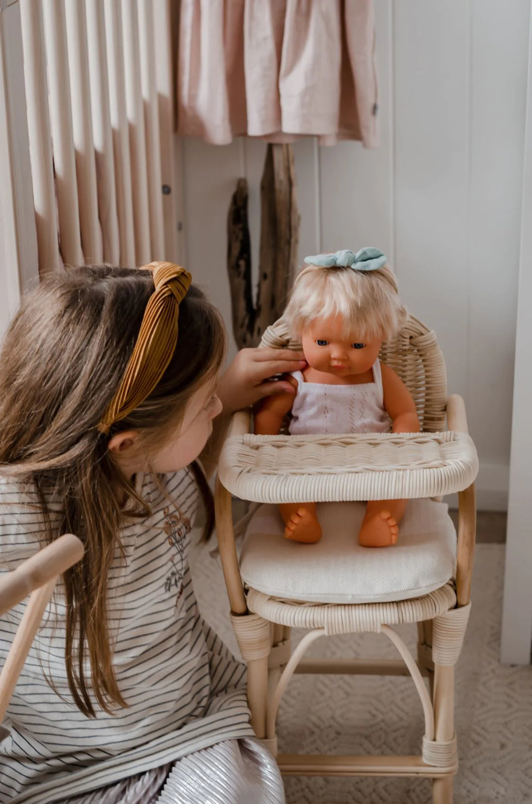 Tiny harlow rattan doll s highchair Jelly Tot