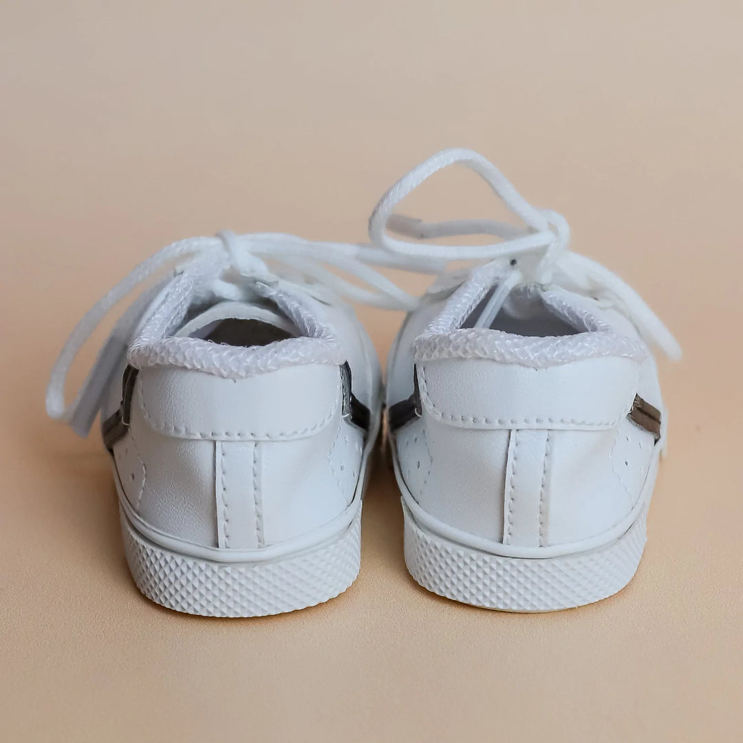 tiny tootsies casual stripe sneakers - black stripe